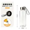 Artículos en Stock de Fábrica Dropshipping Vaso de Agua de Vidrio de Borosilicato Alto Tapa de Madera de Bambú Vaso para Jugo de Frutas Vaso para Bebidas Tapa de Acero Inoxidable Vaso para Café