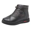 Comercio exterior, botas de invierno de caña media para mujer transfronterizas, botas de algodón con forro de felpa para mujeres de mediana edad y mayores, zapatos de algodón engrosados y cálidos, antideslizantes, adecuados para madres, zapatos de mujer antideslizantes