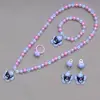 Nuevo Conjunto de Collar, Pulsera, Pendientes y Anillo de Cola de Sirena con Cuentas de Colores Degradados al por Mayor para Niños Fabricante al por Mayor