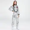 Disfraz de Astronauta Espacial de Halloween Piloto Espacial Vagando por la Tierra Personaje CoS Traje de Aviador Ropa de Astronauta
