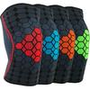 Joelheiras Jacquard Tricotadas Hexagonais Elásticas Antiderrapantes Pressurizadas Joelheiras para Corrida e Ciclismo Basquete Fitness