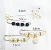 Artefacto para la cintura de los pantalones pasador de cintura broche anti-exposición broche de corsage de alta gama joyería hebilla de broche de perlas