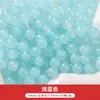 50 Piezas Vidrio Gelatina Color Sólido Imitación Jade Redondo Cuentas Sueltas Pasadores de Pelo Hechos a Mano Pulseras Collares Pendientes Materiales