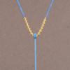 Fio Dourado Tecido à Mão Fino Cordão de Colar Cera de Abelha Dourada Pingente de Jade Cordão de Jade Pingente Feminino
