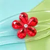 Novos Acessórios para Sapatos Tamanco de Liga Metálica Flor de Cinco Pétalas Pedra de Cristal Decoração de Sapato Materiais de Acessórios DIY