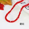 Collar cuadrado trenzado DIY de abalorios hechos a mano Material Cuentas cuadradas de 2-3 mm Cuentas de cristal de vidrio Cuentas sueltas