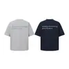 Camiseta de Manga Corta Casual Urbana Versátil Estilo Americano con Estampado de Letras Rumei para Hombres y Mujeres, Top Sencillo Holgado de Media Manga para Verano