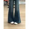 Jeans de Pierna Ancha Acampanados Retro de Cintura Alta para Mujer, Nuevo Estilo de Invierno, Tallas Grandes, Adelgazantes, Jeans Bootcut de Pierna Recta
