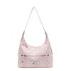2025 Nueva Moda Sentido de Alta Gama Bolso de Hombro para Mujer de Gran Capacidad Moda Simple Estilo Motociclista Cuero Suave Combinable Bolso Bandolera