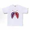 Suministro Mayorista Transfronterizo de Marca de Moda, Dropshipping de Comercio Exterior, Camiseta de Manga Corta Pesada Bape Cabeza de Mono Tiburón 230g 30