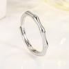 Anillo abierto para pareja estilo bosque de red de Tiktok, bambú fresco, anillo alto de moda para hombre y mujer