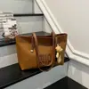Bolso para el día a día, Color sólido casual, Nuevo modelo Verano 2026, Moda de lujo ligero, Bolso tote vintage de gran capacidad