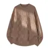 Otoño e Invierno Cuello Redondo Ropa de Punto de Invierno para Hombre Nueva Holgada Terciopelo Engrosado Ropa de Punto para Fondo Ropa de Punto Cálida para Jóvenes