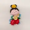 Souvenirs Turísticos Decorativos Culturales y Creativos de Xi'An Luoyang, Dulces de Estilo Antiguo, Brocado Pequeño, Tendencia Nacional, Imanes de Refrigerador Magnéticos de Dama de la Dinastía Tang