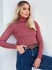 Ropa de Punto de Cuello Alto Transfronteriza Camisa de Fondo Tejida Europea y Americana 2025 Amazon Otoño Ropa de Punto Jersey de Cuello Alto Ropa de Punto para Mujer