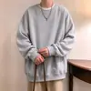Coleção Primavera/Outono 2026: Moletom Oversized com Gola Redonda para Homens, Novo Estilo Primavera/Outono, Blusa de Manga Longa Lisa para Casais
