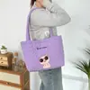 Nova Bolsa de Mão Bordada de Desenho Animado, Bonita e Macia, Bolsa de Ombro de Grande Capacidade, Bolsa Tote Versátil para o Dia a Dia em Algodão Acolchoado