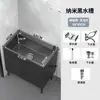 Fregadero de Cocina de Acero Inoxidable con Gabinete Integrado, Fregadero para Lavar Platos para Viviendas de Alquiler, Gabinete Sencillo de Madera Maciza con Fregadero Simple o Doble