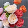 Rosa Austin de Três Cabeças Rosa Búlgara Arranjo de Flores para Casamento Adereços para Fotografia Arranjo de Flores Rosa Decorativa