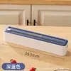 Caja de Almacenamiento de Papel de Hornear y Papel de Aluminio de Plástico Extra Grande con Cuchilla Doble Deslizante para Cortar Film Plástico con Ventosa Magnética para Cocina del Hogar