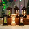 Decoración navideña, lámpara de viento navideña, lámpara de viento hexagonal vintage, inyección de agua, luz LED de noche navideña, adornos navideños, regalos