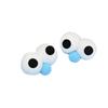 Punto ojos grandes pato amarillo pequeño bola de pelo de alta elasticidad dibujos animados DIY cuerda para el pelo joyería calcetines accesorios de ropa bola esponjosa