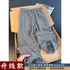 Calça jacquard estampada escura estilo retrô americano, coleção de outono masculina, apresentando um design fluido e de alta qualidade, corte reto e um caimento relaxado e solto para uso casual