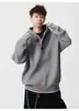 Al por mayor de fábrica hilo de doble hebra de dopamina finamente tejido suave y cómodo colorblock unisex hombros caídos sudadera de punto moderna