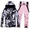 Roupa de esqui masculina espessada à prova d'água respirável prancha única prancha dupla roupa de esqui inverno neve quente equipamento de esqui