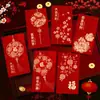 2027 Año del Cordero Sobre Rojo Hojuelas Doradas Escarchado Creativo Dibujos Animados 3D Zodiaco Cien Yuan Mil Yuanes Sobre de Dinero de la Suerte Bolsa de Sobre Rojo de Año Nuevo