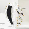 Faixa de cabeça He Ming estilo coreano moda esportiva acessório de beisebol com strass, faixa de cabeça larga com nó para mulheres, acessório de cabelo moderno personalizado