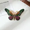 Broche Criativo Fofo Novo Estilo Europeu e Americano Transfronteiriço com Design de Borboleta, Strass, Esmalte e Acabamento de Gotejamento de Óleo, Direto do Fabricante
