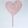 Nuevo Topper para Pastel de San Valentín Globo Corazón de Amor Silla Doble Decoración Acrílica Estilo Ins