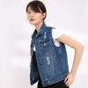 Nueva Chaqueta de Mezclilla Ajustada de Primavera para Mujeres de Tallas Grandes, Chaleco Superior de Moda Estilo Coreano para Mujeres