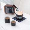 Conjunto de Chá de Viagem Tiantian Yuan Tigela de Vidro com Tampa Copo Individual Cerâmico Portátil para Exterior Copo Rápido Um Bule Duas Xícaras