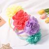 Diadema infantil de gasa con flores grandes, hecha a mano, color macarrón, ideal para fiestas de baile, 2549