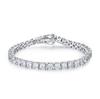 Longlongjin Nuevo brazalete de plata S925 europeo y americano 0.5ct diamante de alto carbono extremadamente simple lujo ligero hipster completamente engastado de diamantes de alta calidad