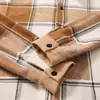 Nueva Camisa a Cuadros Estilo Transfronterizo Europeo y Americano, Camisa Cálida a Cuadros de Manga Larga, Camisa de Botones, Chaqueta Casual
