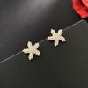 Nova Five-pointed Star 925 Prata Agulha Orelha Ouro Pérola Starfish Brincos Moda Feminina Star Fashion Jewelry