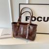 Bolsa de Mão Feminina de Ombro Único Grande Capacidade Estilo Retrô Coreano Outono/Inverno 2026 Simples e Fashionável de Alto Valor para o Dia a Dia