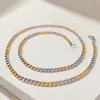 Nuevo Precio Especial Cadena Cubana para Hombre Moderna Color Acero Collar de Acero al Titanio a la Moda Alta Calidad Conservación del Color Cadena Hip-Hop Europea y Americana