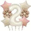 Globo de Cumpleaños Set de Pétalos de Flor Mate Nuevo de Amazon Transfronterizo Margarita Película de Aluminio Fiesta de Primer Cumpleaños de Bebé