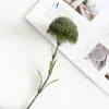 Flores Artificiales de Clavel Verde de Alta Calidad Estilo Chino, Pompones Verdes, Decoraciones para Sala de Estar y Vestíbulo de Hotel, Accesorios para Arreglos Florales, Flores Artificiales