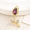 Conjunto de pulsera y collar DIY de doble agujero con diseño de flor de tulipán, moderno y popular, de gran venta. Accesorios que no se decoloran.