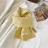 Bufanda de Lana Otoño e Invierno Gama Alta Color Sólido Calentador de Cuello Pequeño Calentador de Cuello Tejido Cálido para Mujer Bufanda 100% Lana para Mujer Venta al por Mayor