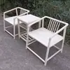 Silla de madera maciza en bruto blanca Silla circular de Nanmu silla antigua de Gran Tutor ensamblaje de espiga y mortaja suelta silla de respaldo silla sombrero de oficial silla de comedor