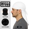 Gorra de Ciclismo de Verano sin Visera, Gorro Pirata de Lycra para Bicicleta de Carretera con Cola Larga Refrigerante, Turbante de Seda de Hielo de Color Sólido