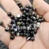 Pedras de Ágata Naturais com Veios Semelhantes à Seda, Pedras Gemas Redondas Soltas, Pulseira de Calcedônia Preta Semelhante à Seda, Colar, Acessórios para Joias, Pedras Artesanais