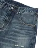 Pantalones Vaqueros Anchos Lavados Vintage Azules Retro Americanos para Hombre Marca de Tendencia Pantalones Rectos Geniales en Stock Versión Coreana