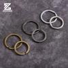 Chaveiro retrô arma preto bronze prata chaveiro couro DIY feito à mão acessórios de ferragem 25/30mm